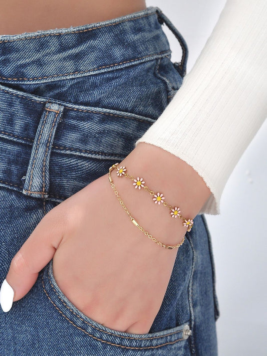 Daisy Charm Bracelet