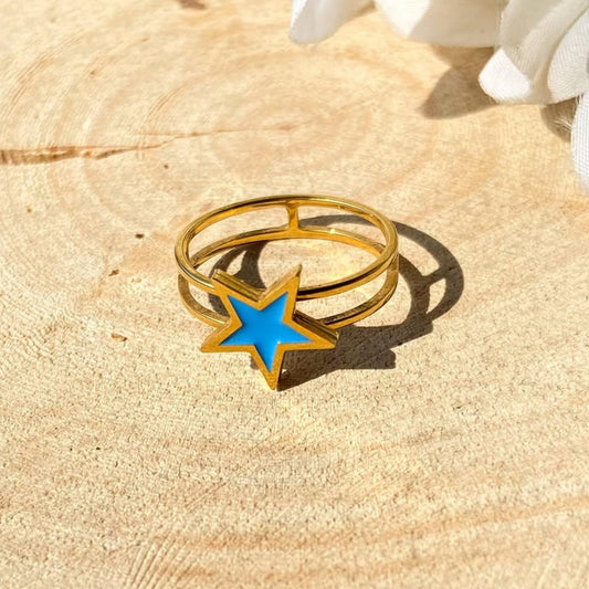 Blue Star Shine Ring
